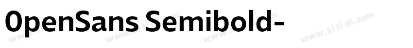 0penSans Semibold字体转换